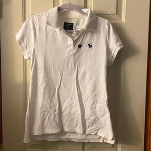 White Abercrombie Polo Size Large